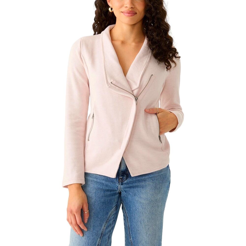 Philosophy Long Sleeve Blush Pink 💕 Moto Jacket w/ Zipper Pockets Size SP NWT